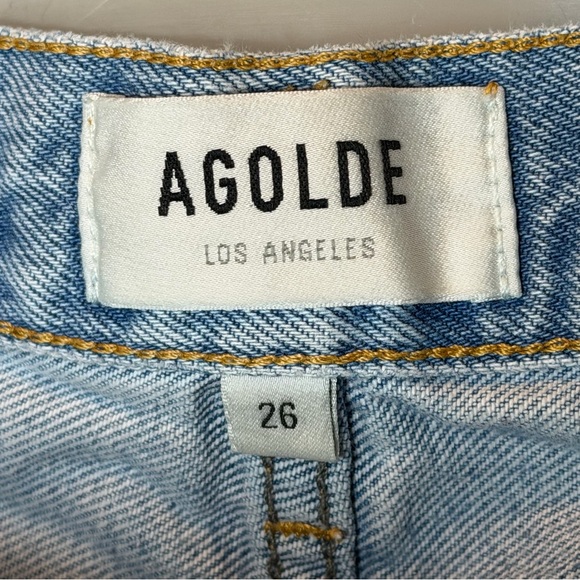 Agolde Parker Long denim blue jeans shorts in Swapmeet size 26 style A9010-811 - Picture 5 of 11